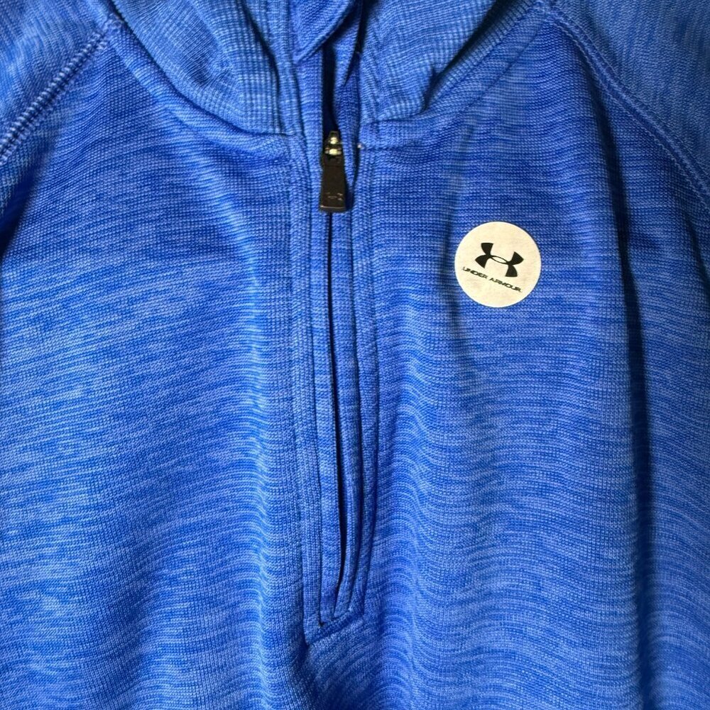 NWT Under Armour Cold Gear Golf Loose Fit Royal Blue Quarter Zip XL - Picture 4 of 7
